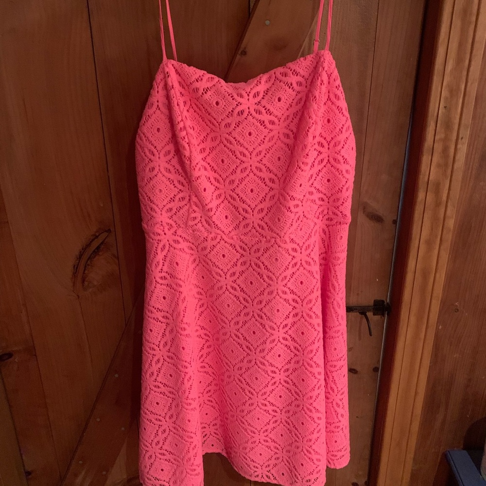 Lilly Pulitzer pink eyelet dress size M